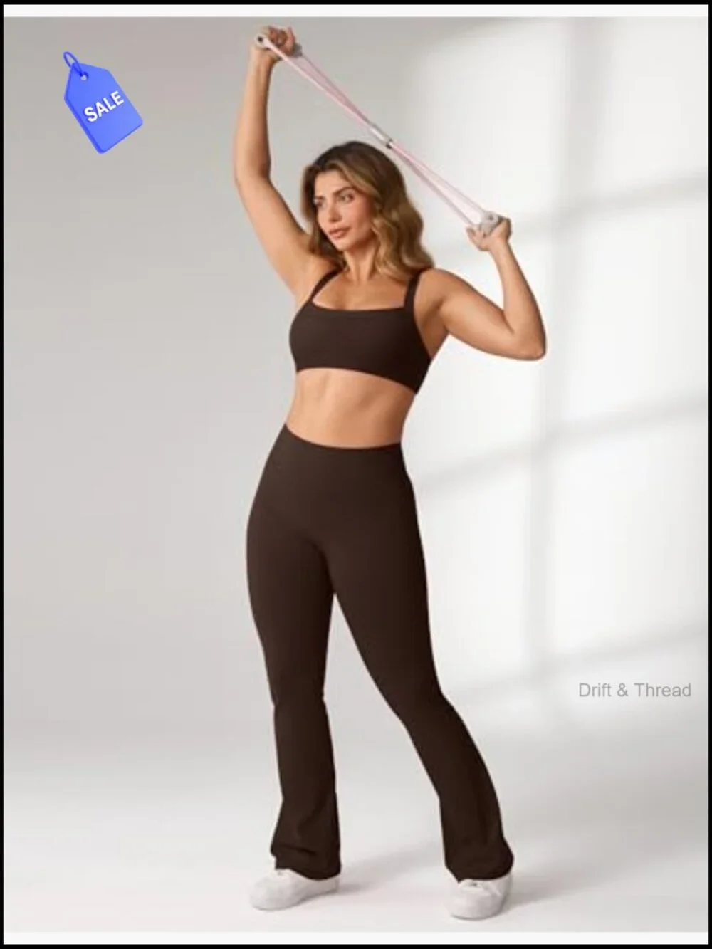 Square Neck Wireless Padded Sports Bra Adjustable Yoga Workout Tops